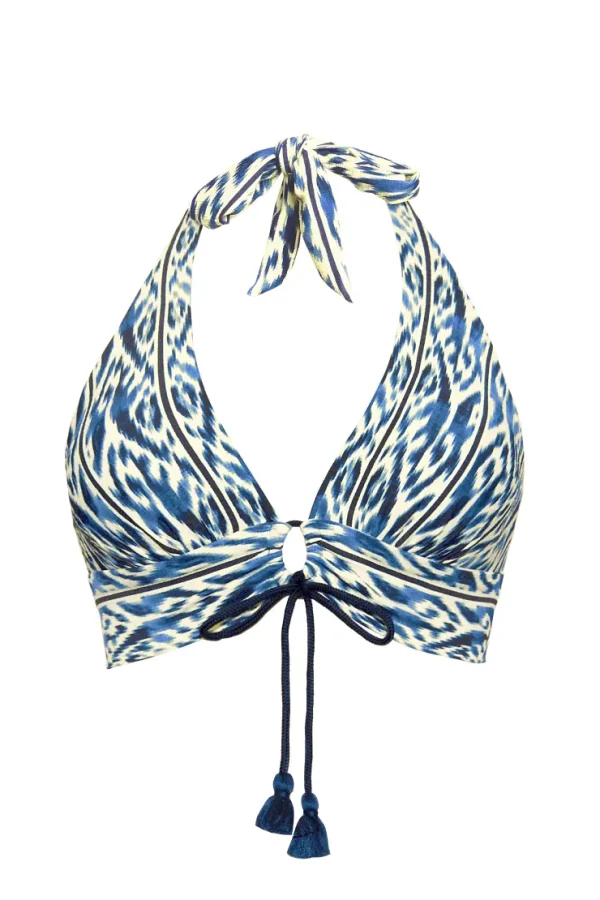 aabra_halter_bikini_top_2.webp Robin Piccone Bikini Tops-Aabra Halter Bikini Top Lapis