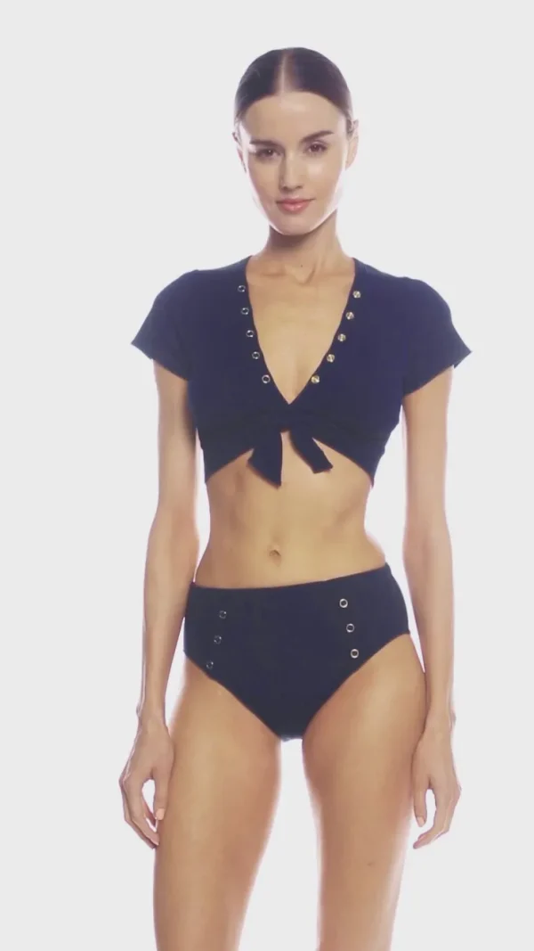 amy_high_waist_bikini_bot_4.webp Robin Piccone Bikini Bottoms-Amy High Waist Bikini Bottom Navy