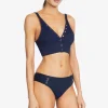 Robin Piccone Bikini Bottoms-Amy Tab Side Bikini Bottom Navy