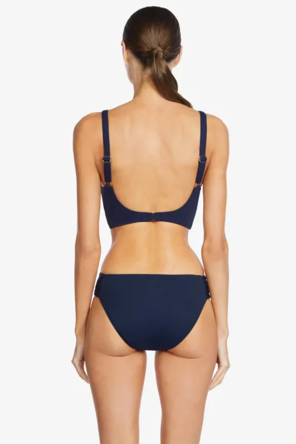 Robin Piccone Bikini Bottoms-Amy Tab Side Bikini Bottom Navy