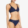 Robin Piccone Bikini Tops-Amy Triangle Bikini Top Navy