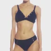 Robin Piccone Bikini Tops-Amy Triangle Bikini Top Navy