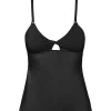 Robin Piccone Bikini Tops-Ava Cutout Tankini Top Black