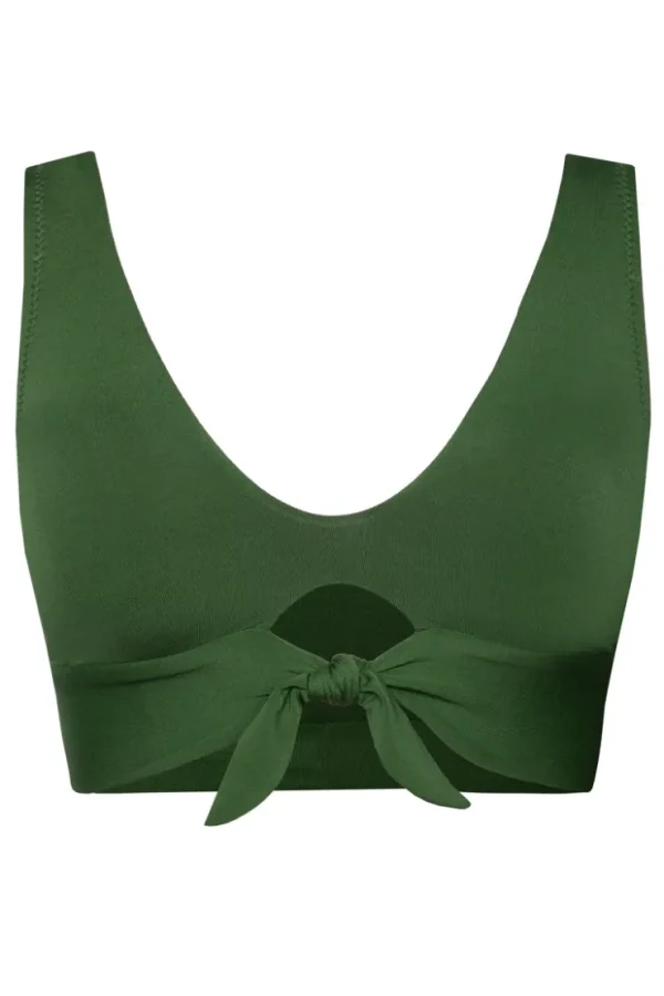 Robin Piccone Bikini Tops-Ava Knot Bikini Top Sage