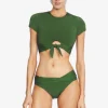 Robin Piccone Bikini Tops-Ava Rp Bikini Tee Sage