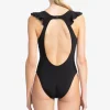 Robin Piccone One Pieces-Ava Ruffle One Piece Black