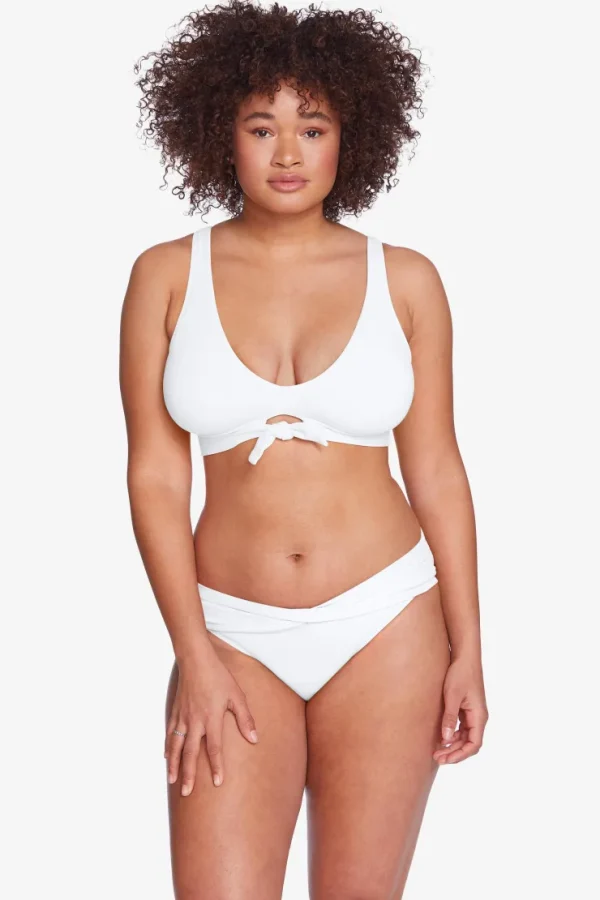 Robin Piccone Bikini Bottoms-Ava Twist Bikini Bottom White