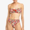 Robin Piccone Bikini Tops-Bibi Bandeau Bikini Top Iceberg Multi