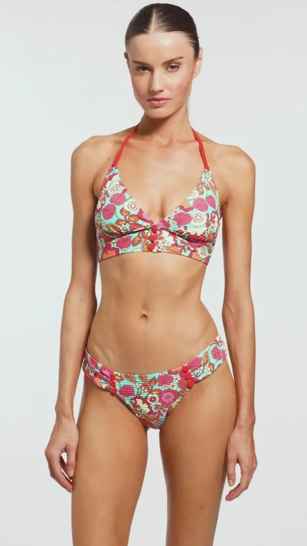 Robin Piccone Bikini Tops-Bibi Triangle Bikini Top Iceberg Multi