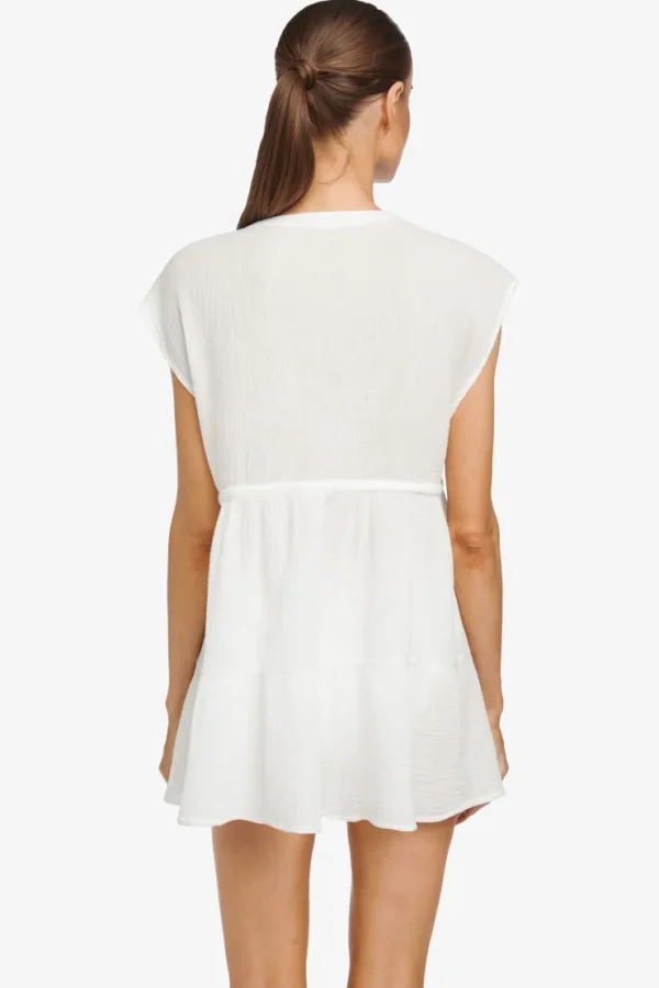 bubble_gauze_flouncy_dres_1-1.webp Robin Piccone Cover Ups-Bubble Gauze Flouncy Dress White
