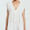 bubble_gauze_flouncy_dres_2.webp Robin Piccone Dresses-Bubble Gauze Flouncy Dress White