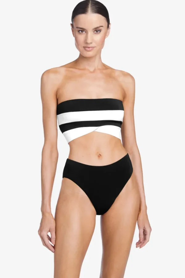 Robin Piccone Bikini Tops-Emma Bandeau Top Black