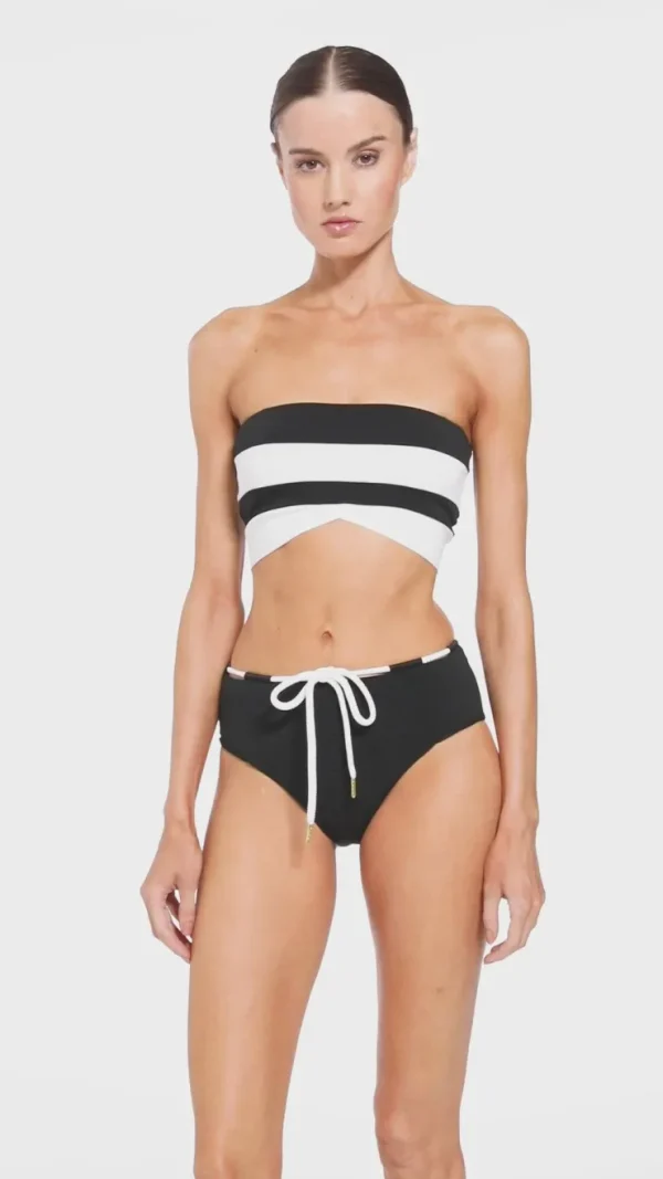 Robin Piccone Bikini Tops-Emma Bandeau Top Black