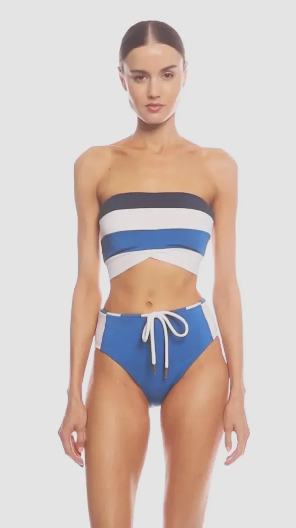 Robin Piccone Bikini Bottoms-Emma High Waist Bottom Safire Combo