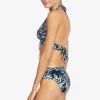 Robin Piccone Bikini Tops-Indah Halter Top Navy/Ecru