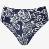 Robin Piccone Bikini Bottoms-Indah High Waist Bikini Bottom Navy/Ecru