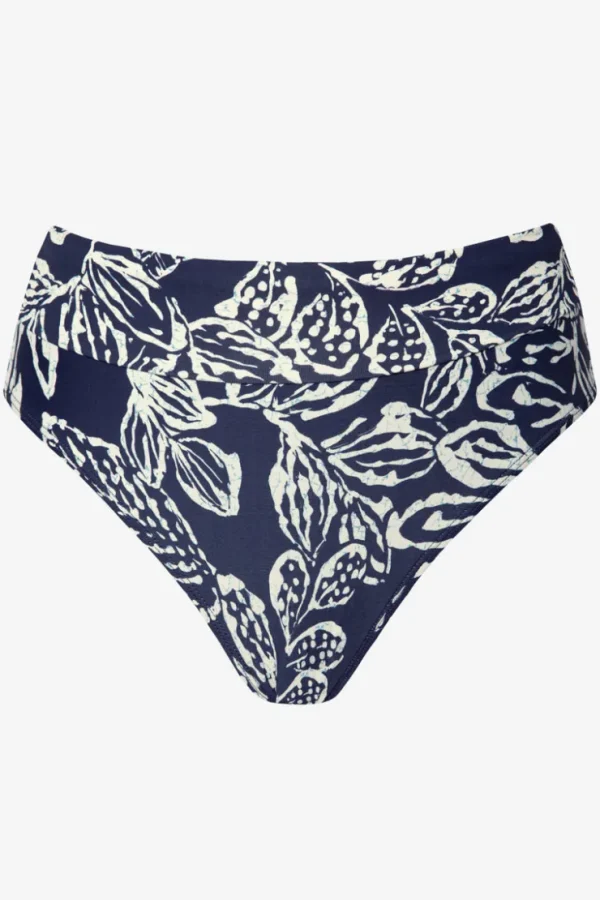 Robin Piccone Bikini Bottoms-Indah High Waist Bikini Bottom Navy/Ecru