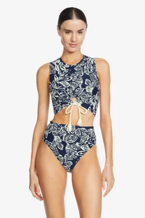 indah_tank_top_0.webp Robin Piccone Bikini Tops-Indah Tank Top Navy/Ecru