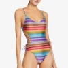 Robin Piccone One Pieces-Ines Lace Up One Piece Multi