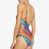 Robin Piccone One Pieces-Ines Lace Up One Piece Multi