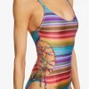 Robin Piccone One Pieces-Ines Lace Up One Piece Multi