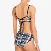 Robin Piccone Bikini Bottoms-Jana Twist Bottom Black/Ecru