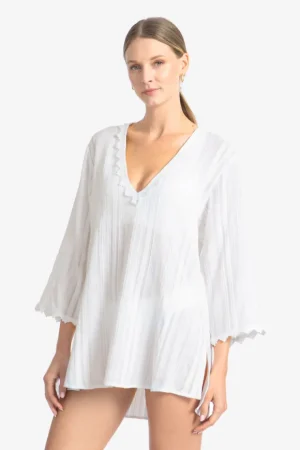 Robin Piccone Cover Ups-Jo Tunic With Lace