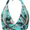 Robin Piccone Bikini Tops-Mai Halter Top Aqua