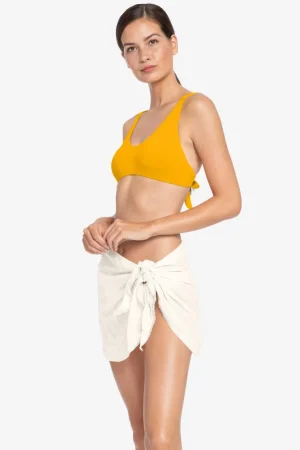 michelle_fringe_side_tie__0-1.webp Robin Piccone Cover Ups-Michelle Fringe Side Tie Pareo Ecru