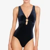 Robin Piccone One Pieces-Roxy Plunge One Piece Black