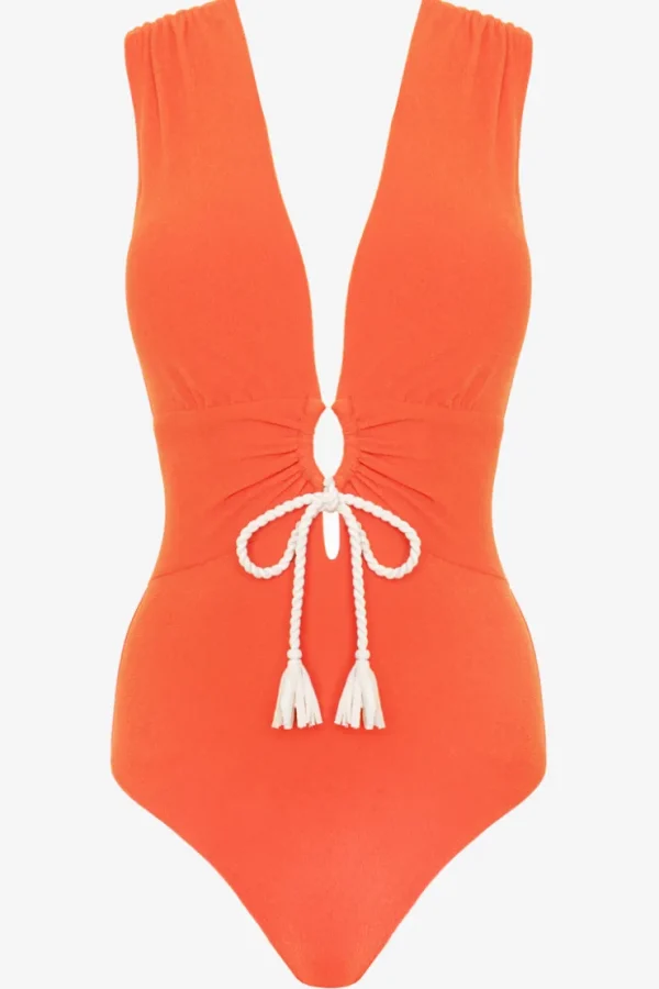 Robin Piccone One Pieces-Soliel Capsleeve One Piece Marmalade