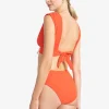 Robin Piccone Bikini Bottoms-Soliel High Waist Bikini Bottom Marmalade