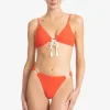 Robin Piccone Bikini Bottoms-Soliel Side Tie Bikini Bottom Marmalade