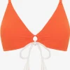 Robin Piccone Bikini Tops-Soliel Tiefront Bikini Top Marmalade