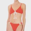 Robin Piccone Bikini Tops-Soliel Tiefront Bikini Top Marmalade