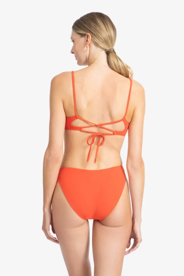 Robin Piccone Bikini Tops-Soliel Tiefront Bikini Top Marmalade