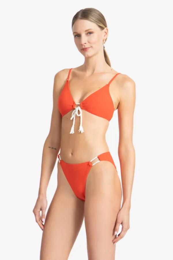 Robin Piccone Bikini Tops-Soliel Tiefront Bikini Top Marmalade
